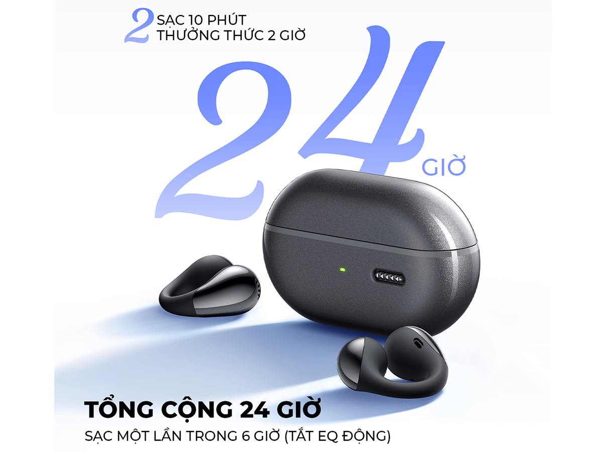 SoundPEATS PearlClip Pro sạc đầy phát nhạc liên tục 6 giờ SoundPEATS PearlClip Pro