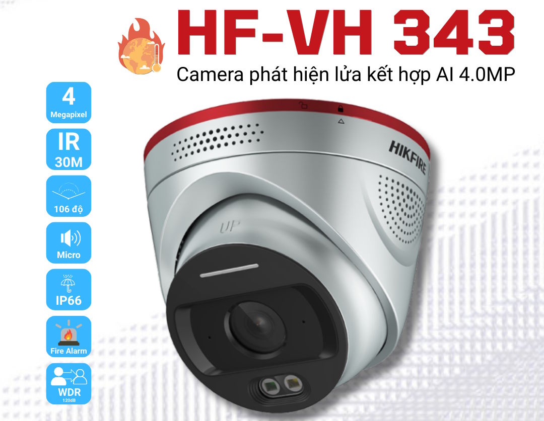 Camera phát hiện hỏa hoạn 4MP Hikfire HF-VR 343