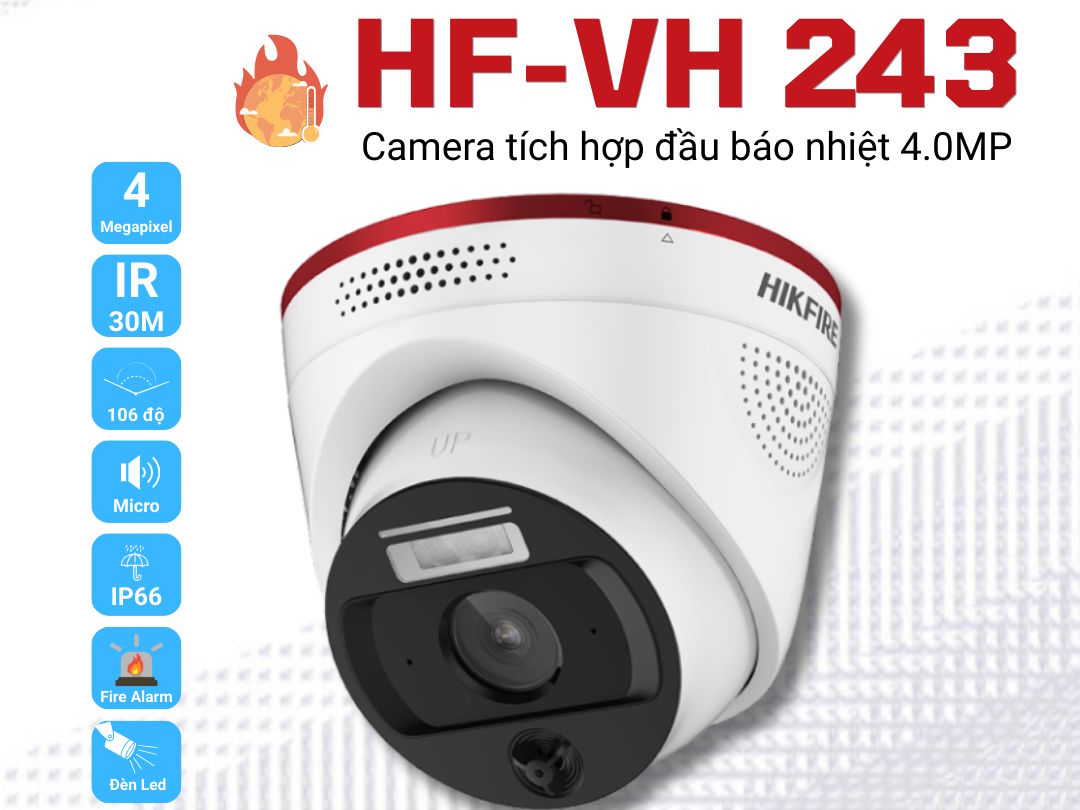 Camera tích hợp đầu báo nhiệt 4MP Hikfire HF-VH 243