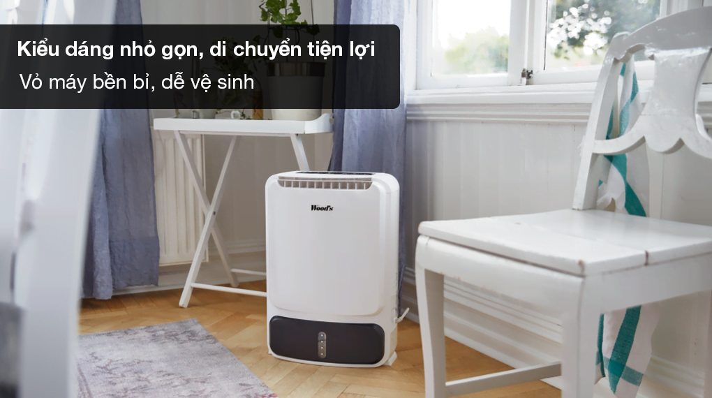 Máy hút ẩm thiết kế màu trắng đẹp mắt Máy hút ẩm