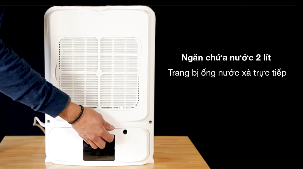 Máy hút ẩm gia đình có bình chứa 2 lít Máy hút ẩm gia đình