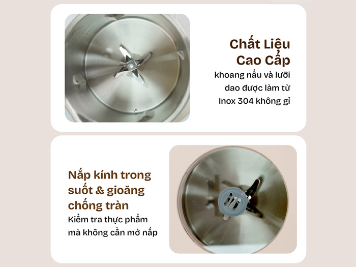 Chất liệu Máy làm sữa hạt đa năng Fujihome SM1626