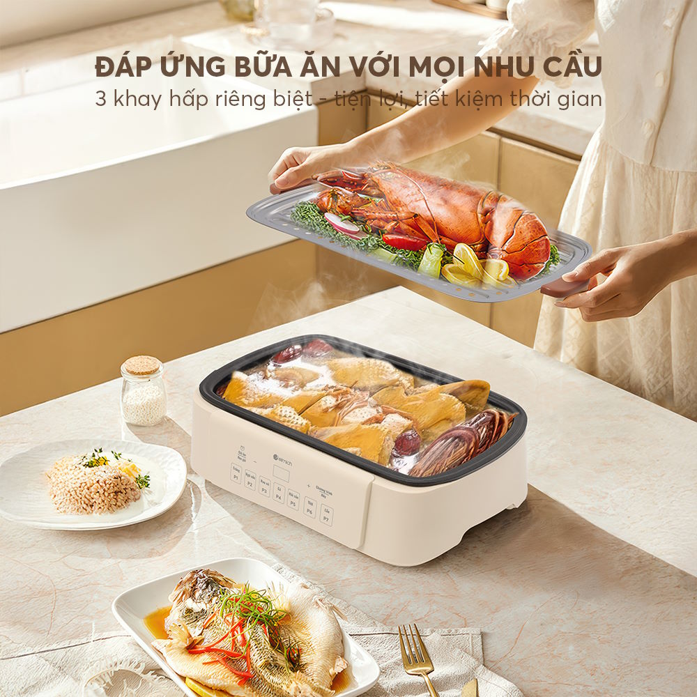 Nồi lẩu hấp điện 3 tầng Elmich STE-0299