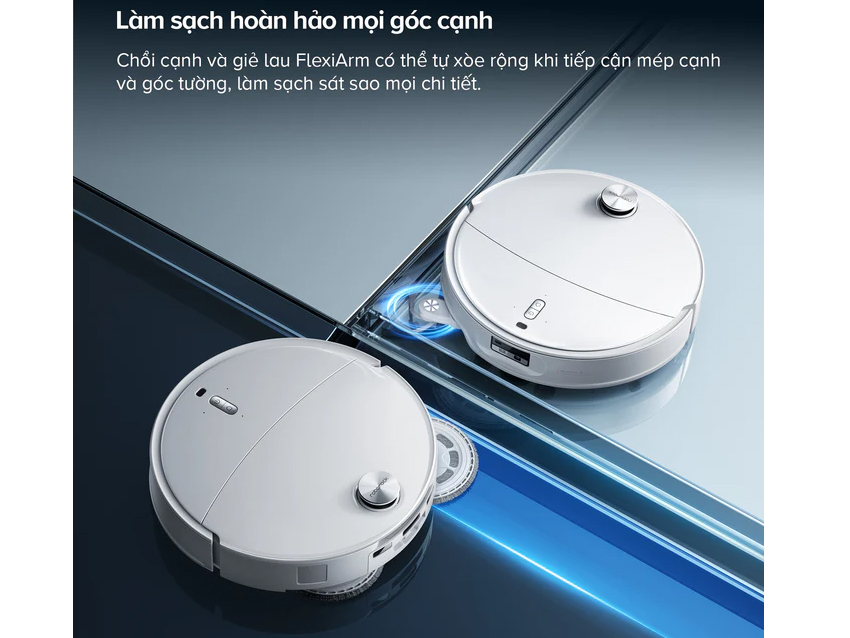 Robot hút bụi lau nhà Roborock hỗ trợ làm sạch hoàn hảo mọi ngóc ngách Robot hút bụi lau nhà Roborock