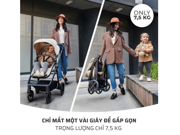 Kinderkraft NEWLY chỉ nặng 7.5kg, dễ mang theo Kinderkraft NEWLY