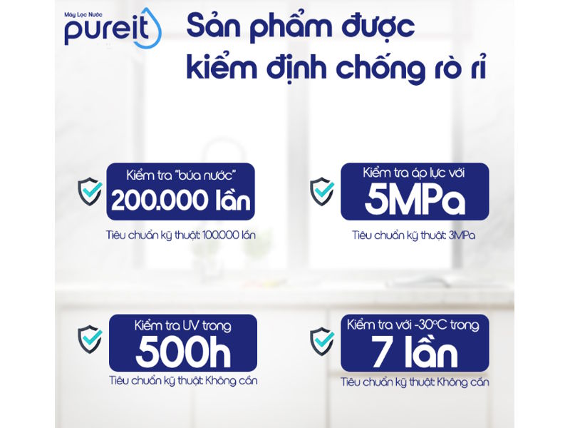 PureIT UX5010 được kiểm định chống rò rỉ PureIT UX5010