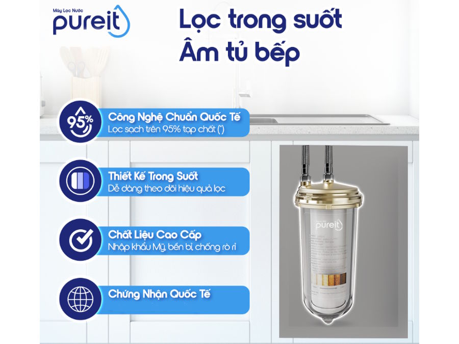 Lõi lọc nước PureIT được chứng nhận quốc tế Lõi lọc nước PureIT