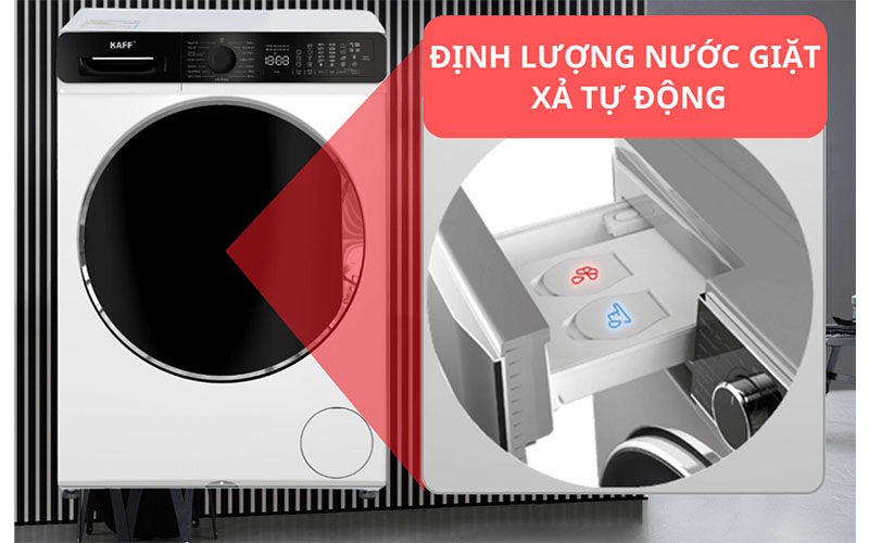 Máy giặt định lượng nước giặt xả tự động Máy giặt