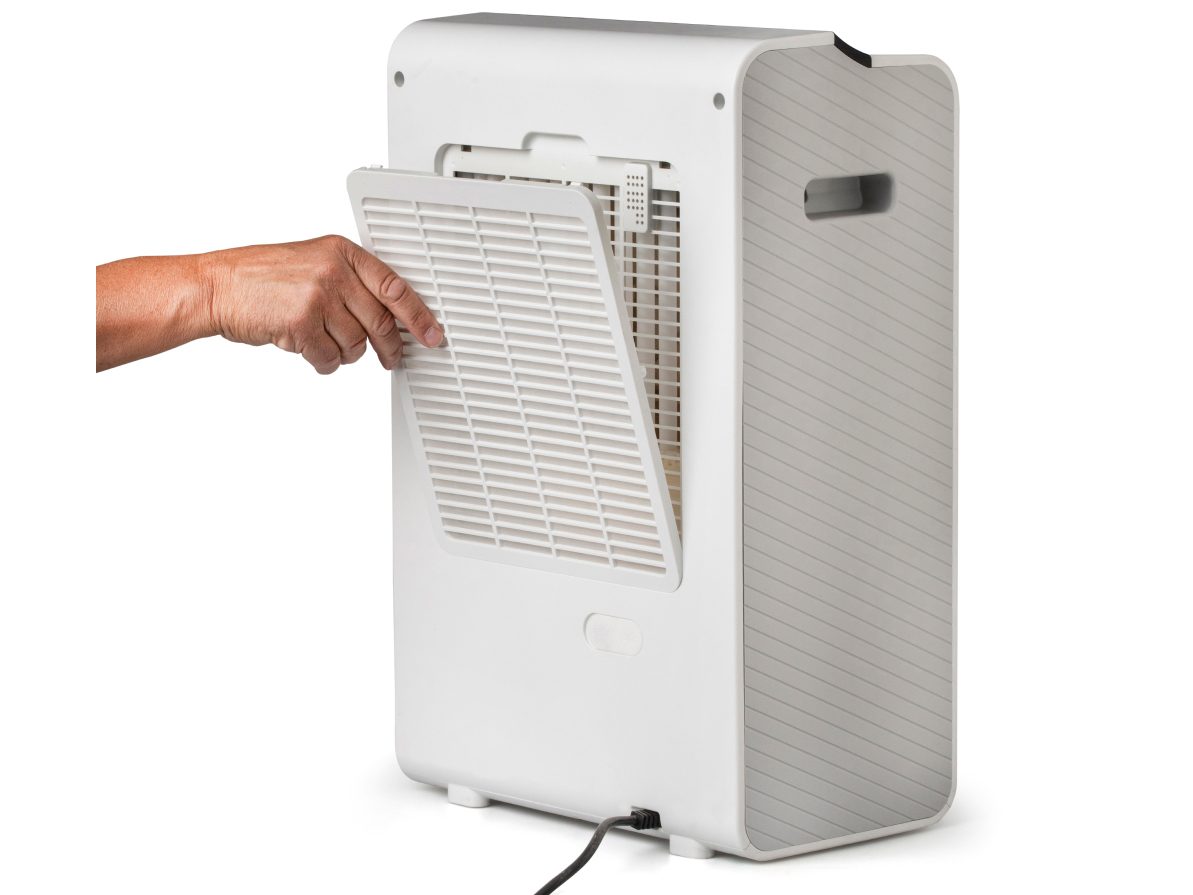 Máy hút ẩm và lọc không khí có bộ lọc bụi phía sau Máy hút ẩm và lọc không khí