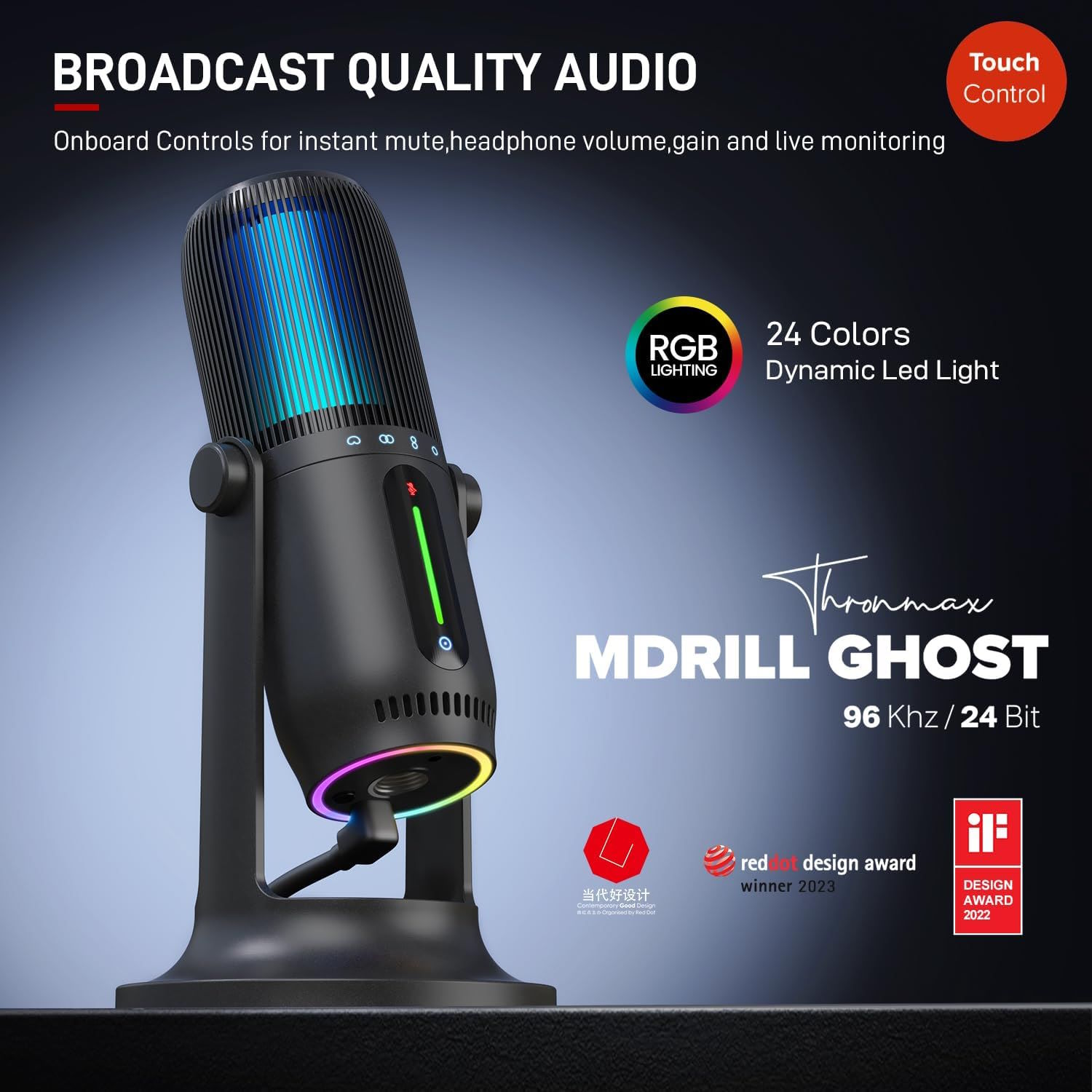 Chất lượng thu âm chuẩn Studio Micrphone Thronmax Mdrill Ghost M2