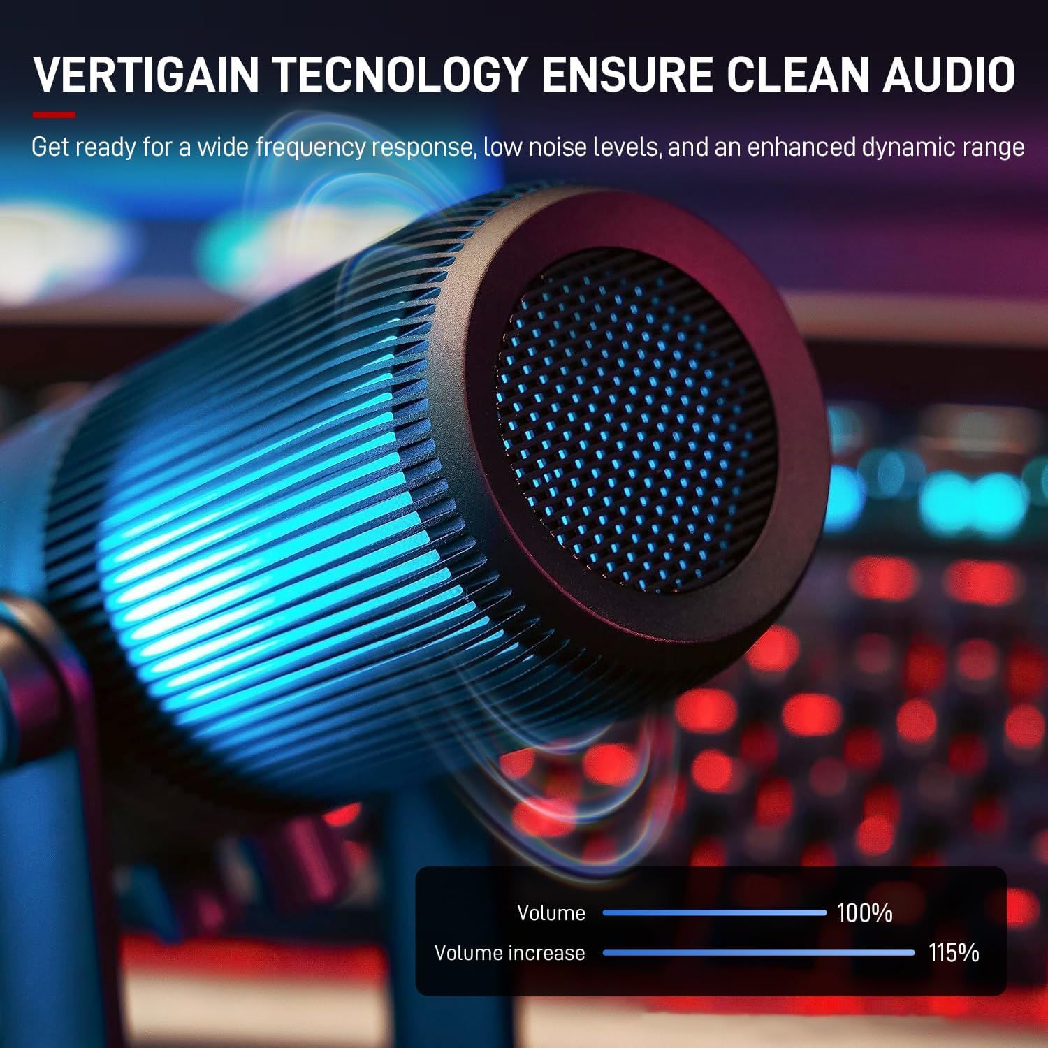 Công nghệ VERTIGAIN độc quyền – Tăng độ chi tiết âm thanh Micro Thronmax Mdrill Ghost M2