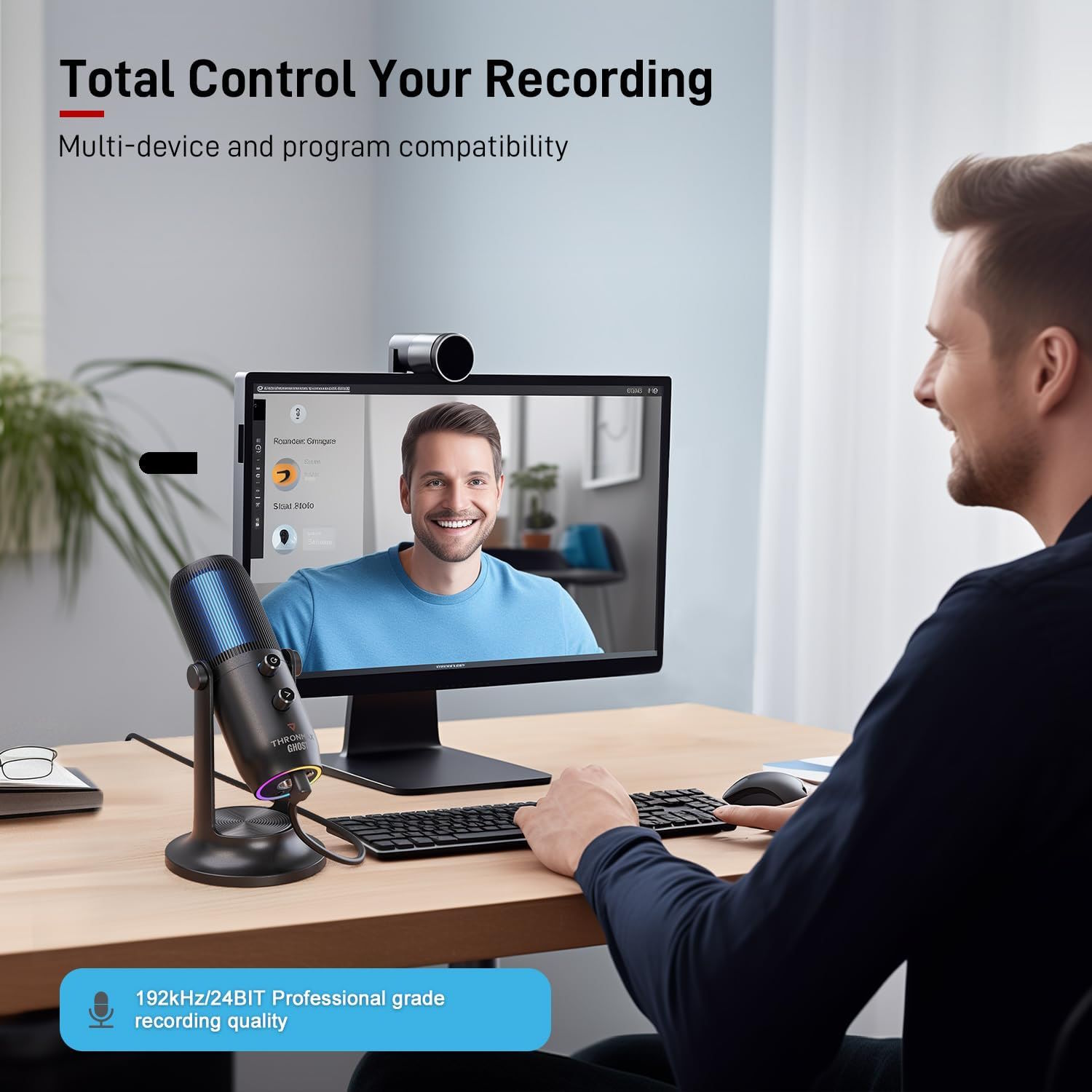 Thiết kế hiện đại – Điều khiển cảm ứng dễ thao tác Micrphone Thronmax
