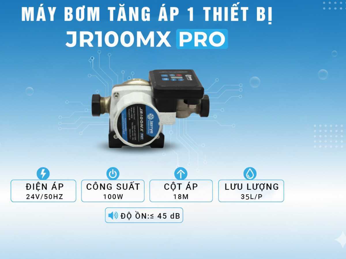 Máy bơm nước có cột áp tối đa 18m Máy bơm nước tăng áp