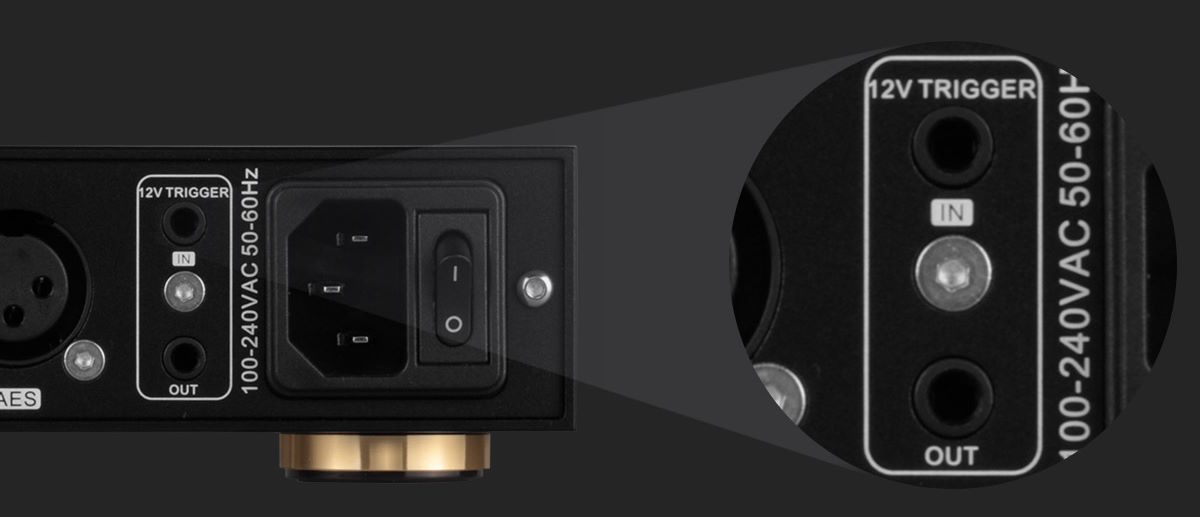 12V Trigger – Đồng bộ bật/tắt thông minh DAC Topping