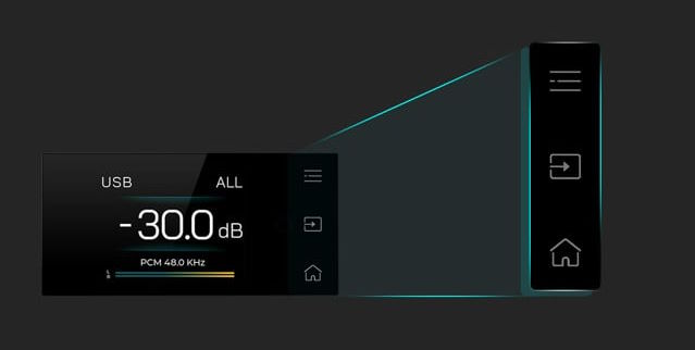 Màn hình màu Aurora UL & điều khiển cảm ứng – Trải nghiệm trực quan Topping D70 Pro SABRE