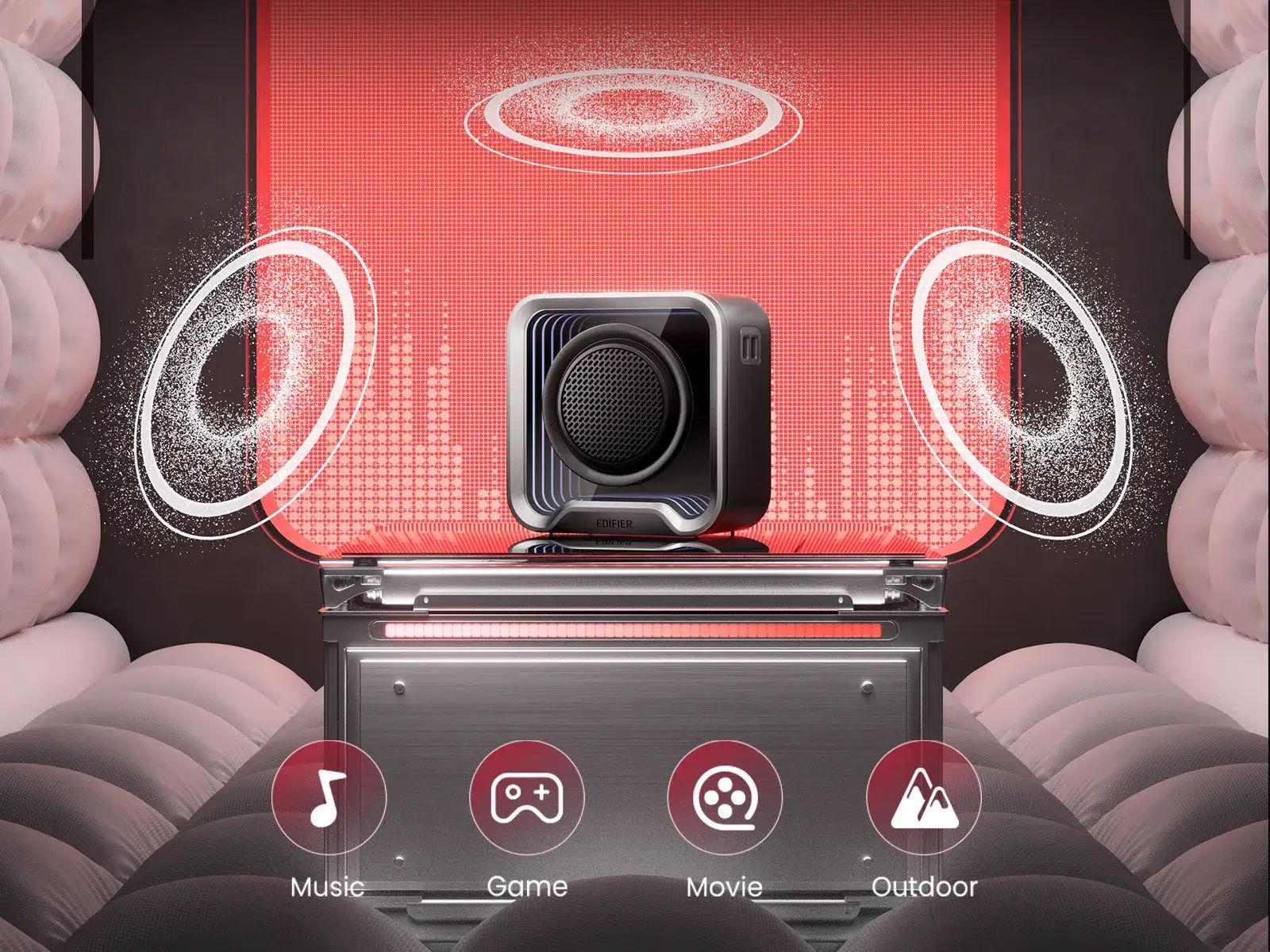 Hỗ trợ 4 chế độ âm thanh tùy chỉnh Loa Bluetooth siêu trầm Edifier QS20