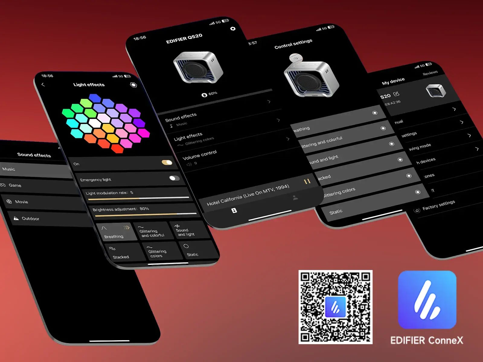 Điều khiển dễ dàng qua ứng dụng Edifier ConneX Loa Bluetooth Edifier