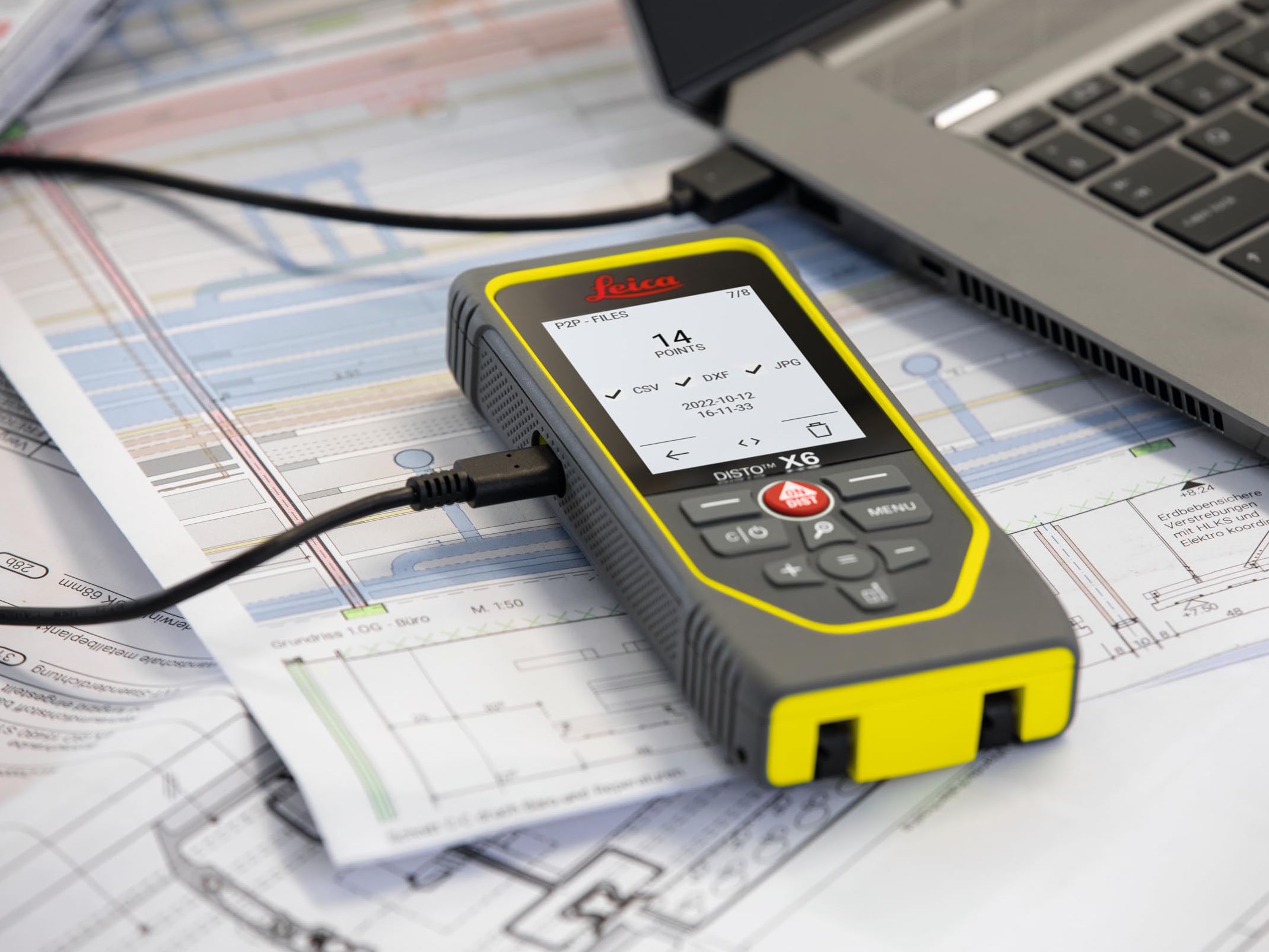 Leica DISTO X6 dùng cáp sạc USB-C Leica DISTO X6