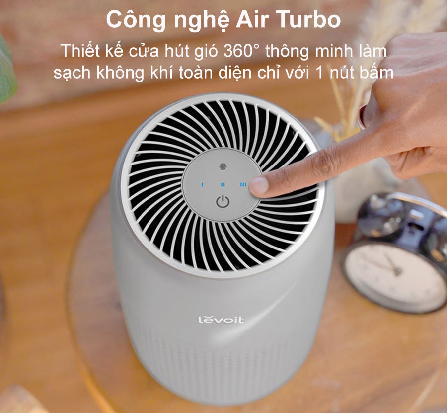 Làm sạch toàn diện với công nghệ Air Turbo (VortexAir) Máy lọc Levoit Core Mini Pro