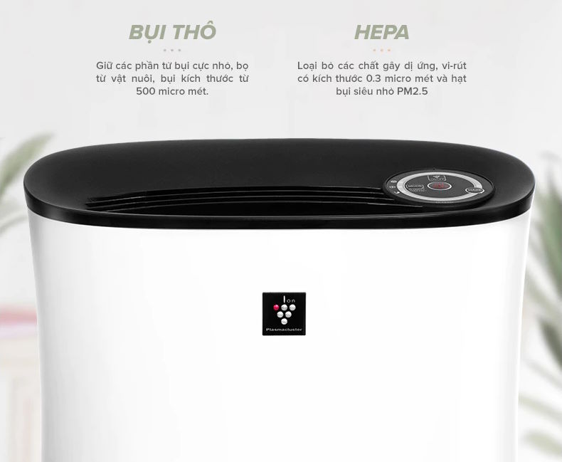 Hệ thống lọc 2 lớp hiệu quả cao Sharp FP-FE33V-B