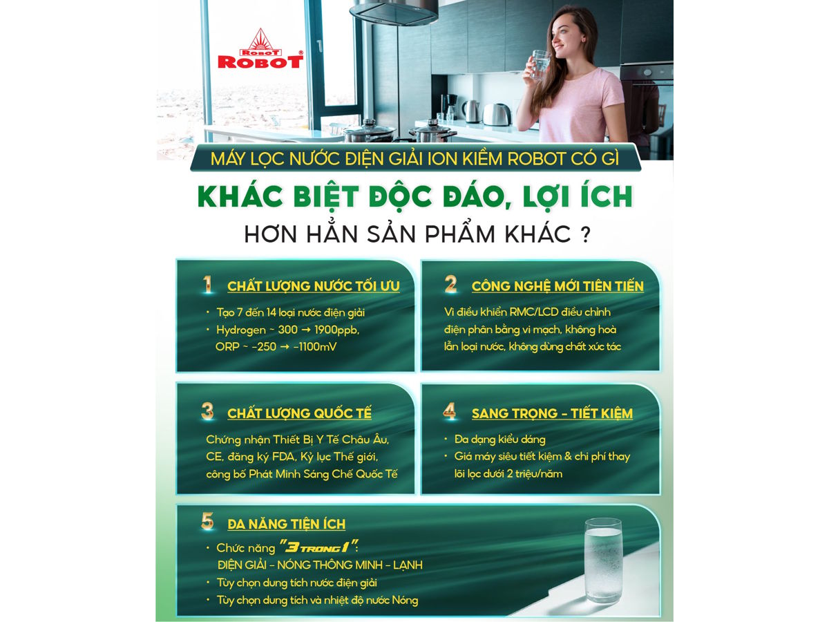 Máy lọc nước điện giải ion kiềm Robot ionPrince 59