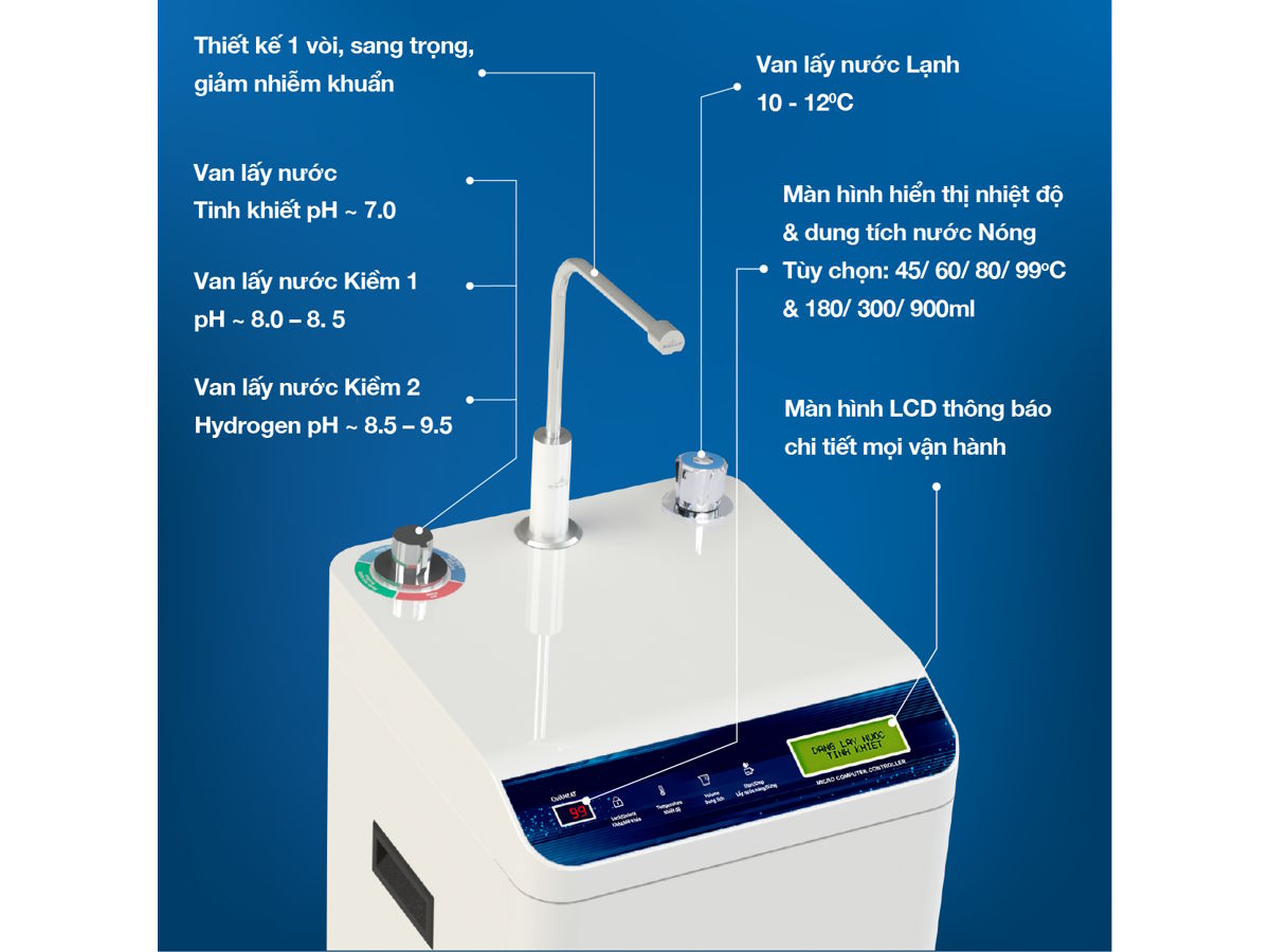 Robot HydroElite-9 có 1 vòi lấy nước Robot HydroElite-9