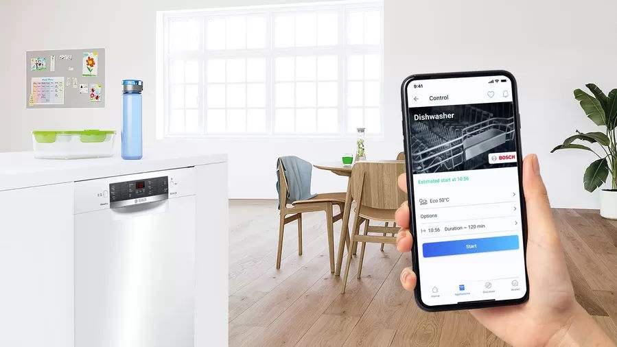 Điều khiển từ xa qua Home Connect Máy rửa chén độc lập Bosch