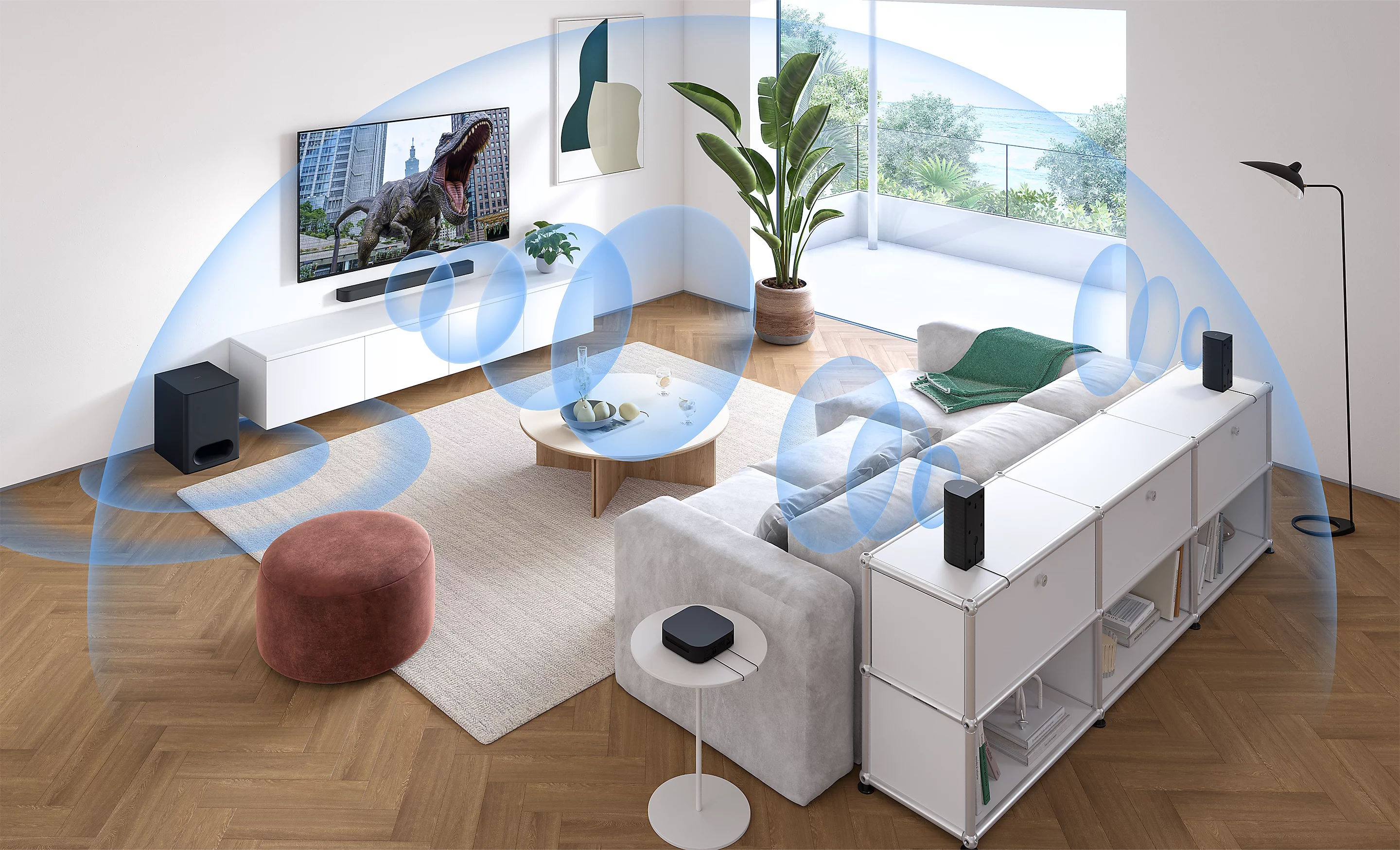 Công suất mạnh mẽ 1.000W – Lấp đầy không gian âm thanh Bộ loa thanh Sony BRAVIA Theatre System 6 HT-S60