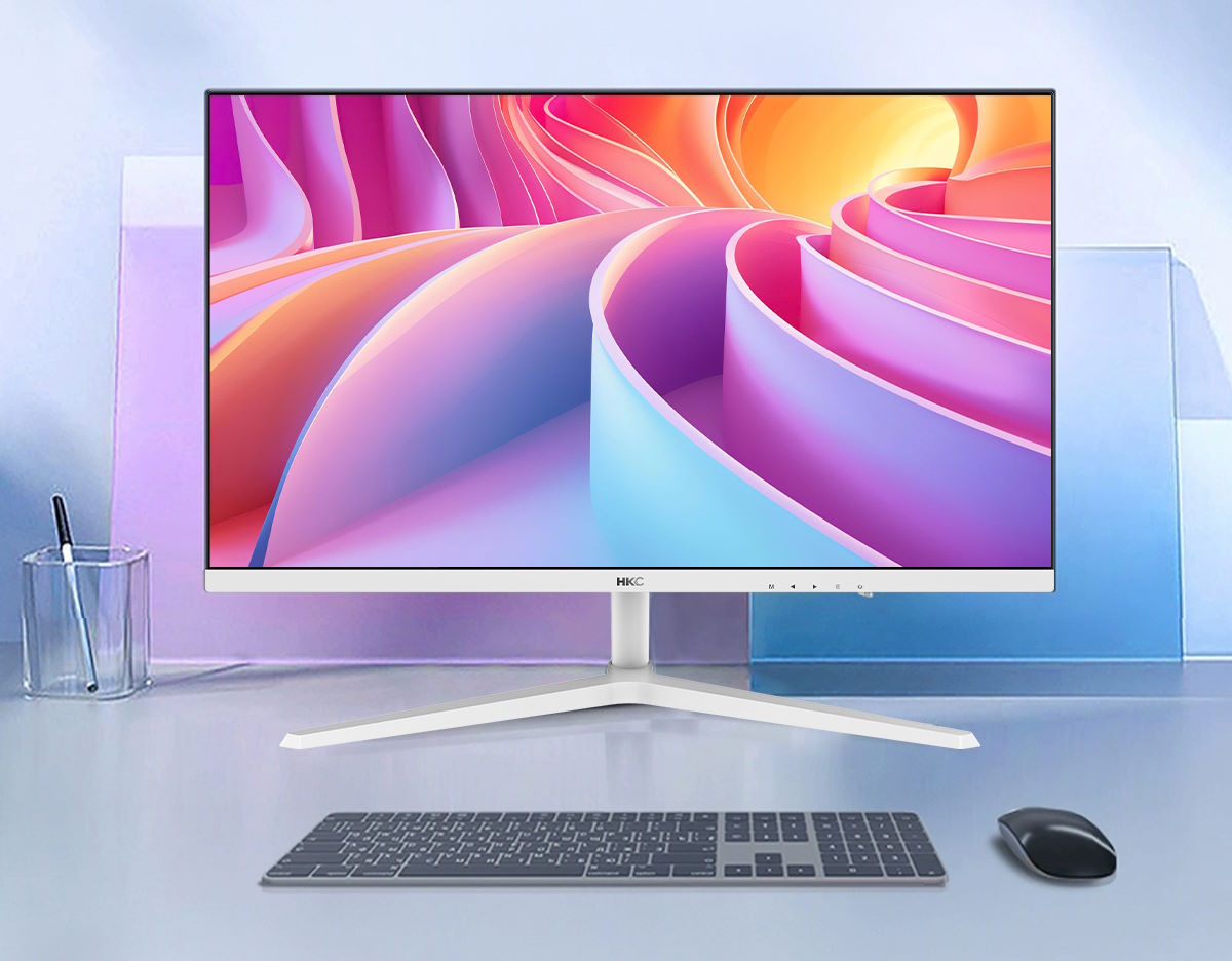 Thiết kế hiện đại, tối giản phù hợp mọi góc làm việc Màn hình văn phòng HKC MB27V7-W 27 inch, IPS, 100Hz