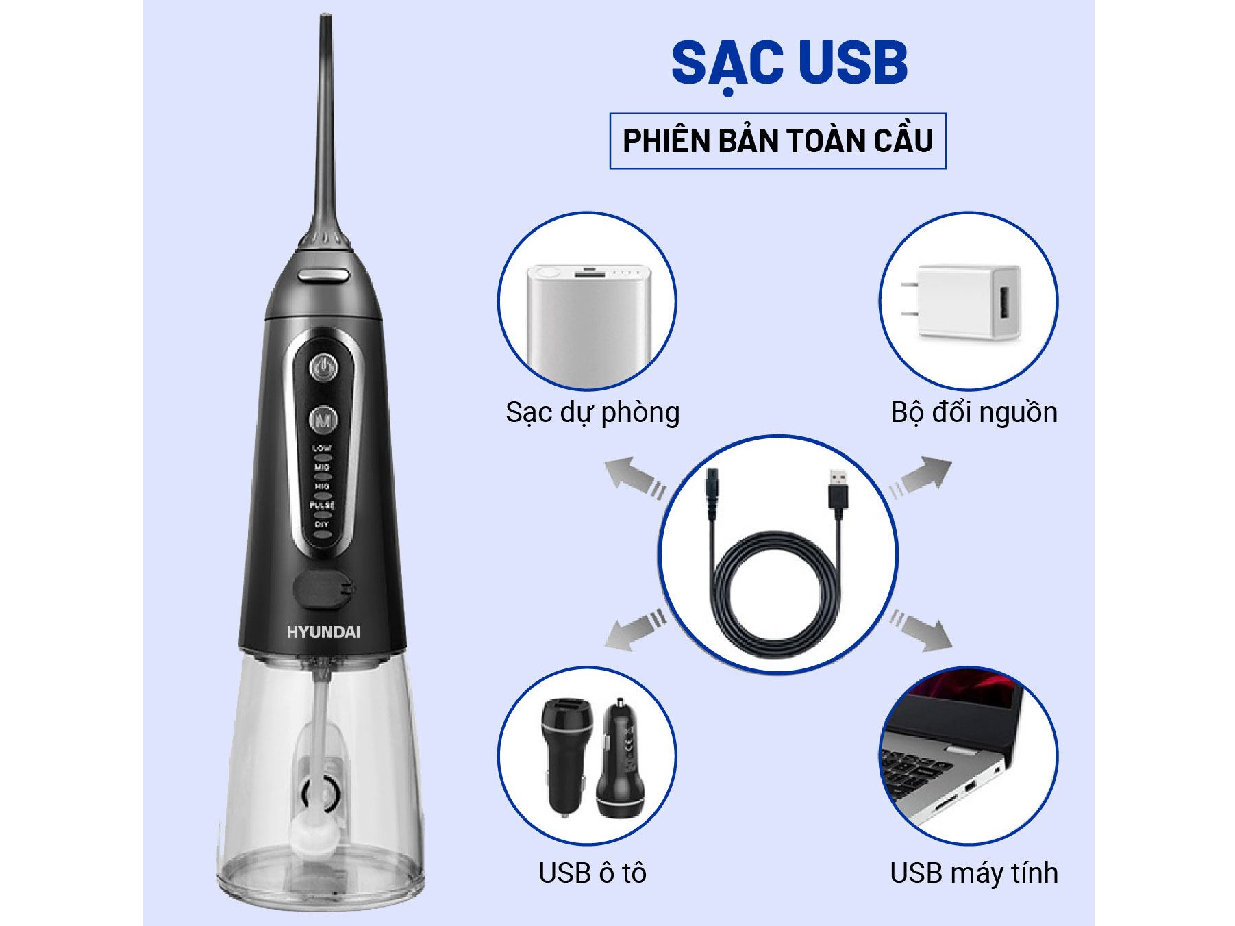 Máy tăm nước cầm tay Hyundai  