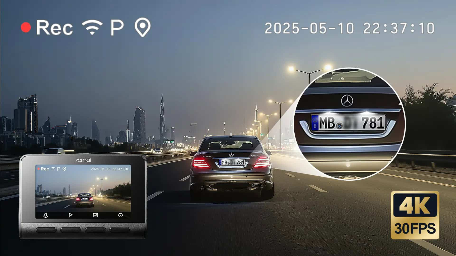 Camera hành trình trước có độ phân giải cao Camera hành trình