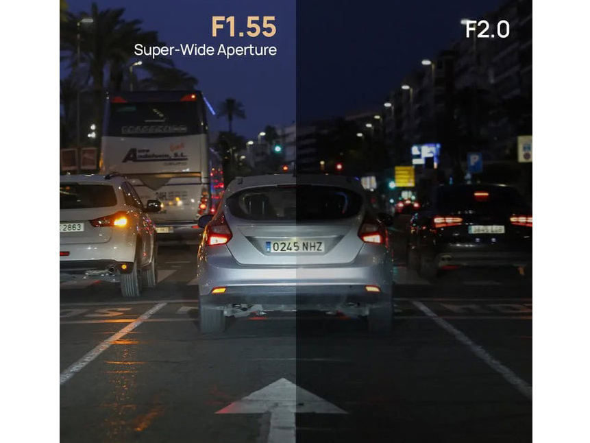 Camera hành trình 70mai có khẩu độ camera trước f1.55 Camera hành trình 70mai