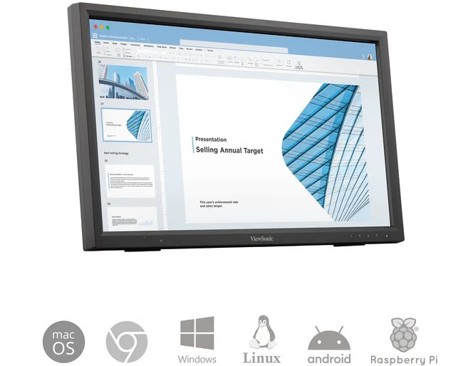 Tương thích đa hệ điều hành – Linh hoạt trong mọi môi trường Màn hình cảm ứng ViewSonic TD2223-2