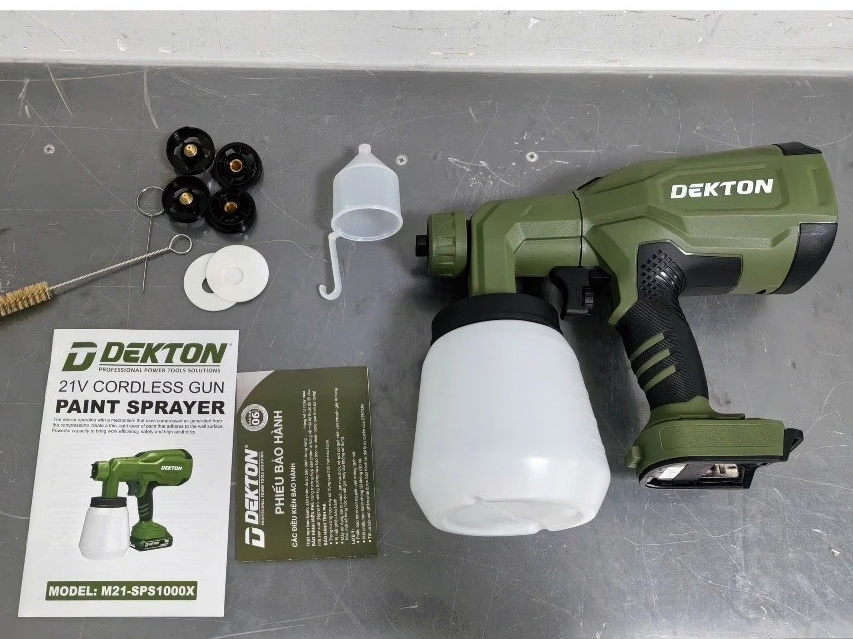 Máy phun sơn dùng pin 21V Dekton M21-SPS1000X Máy phun sơn dùng pin 21V Dekton M21-SPS1000X