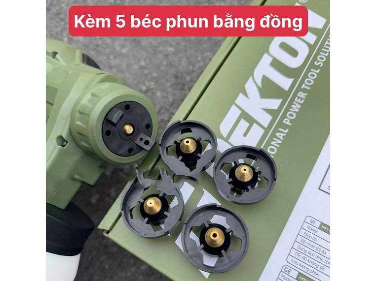 Máy phun sơn dùng pin trang bị 5 béc phun Máy phun sơn dùng pin