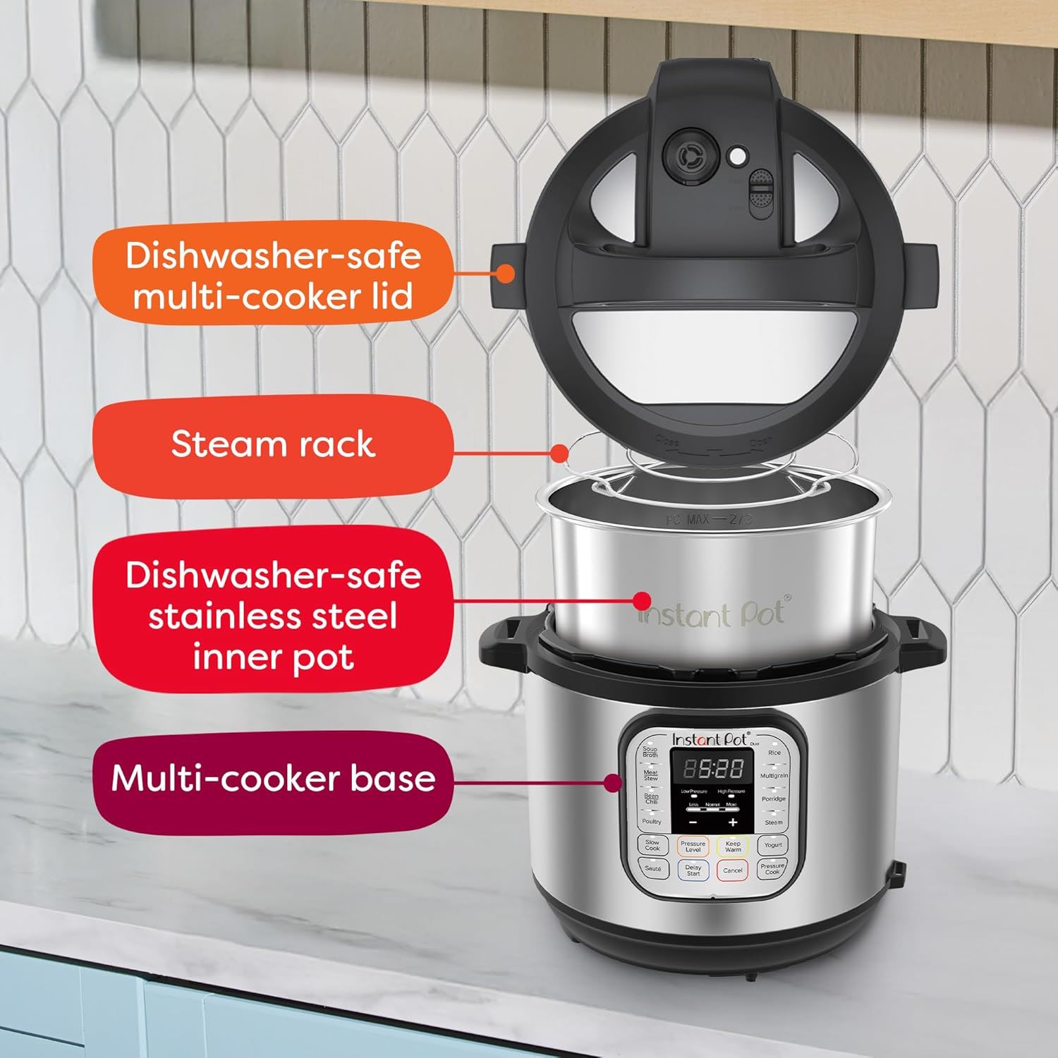Thiết kế tinh xảo, hiện đại Nồi áp suất điện đa năng Instant Pot Duo 2026