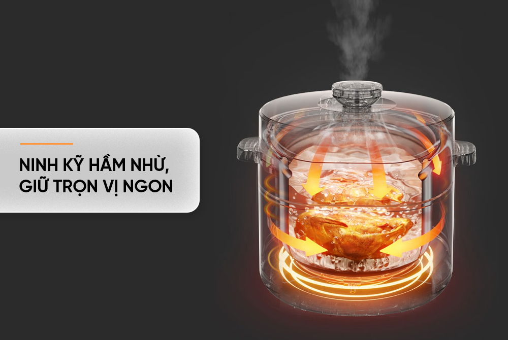 Sunhouse SHD1551 có công suất lớn, ninh kỹ hầm nhừ Sunhouse SHD1551