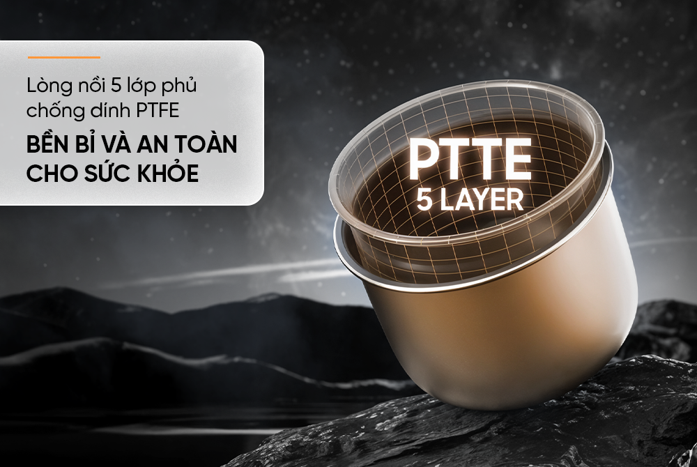 Nồi áp suất có lòng nồi 5 lớp phủ chống dính Nồi áp suất