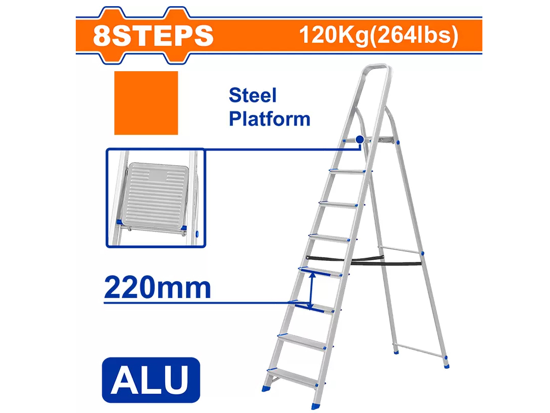 Thang ghế 8 bậc Wadfow WLD3H08 Thang ghế 8 bậc Wadfow WLD3H08
