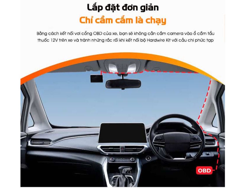 Bộ Hardwire Kit OBD II 70mai lắp đặt đơn giản Bộ Hardwire Kit OBD II 70mai