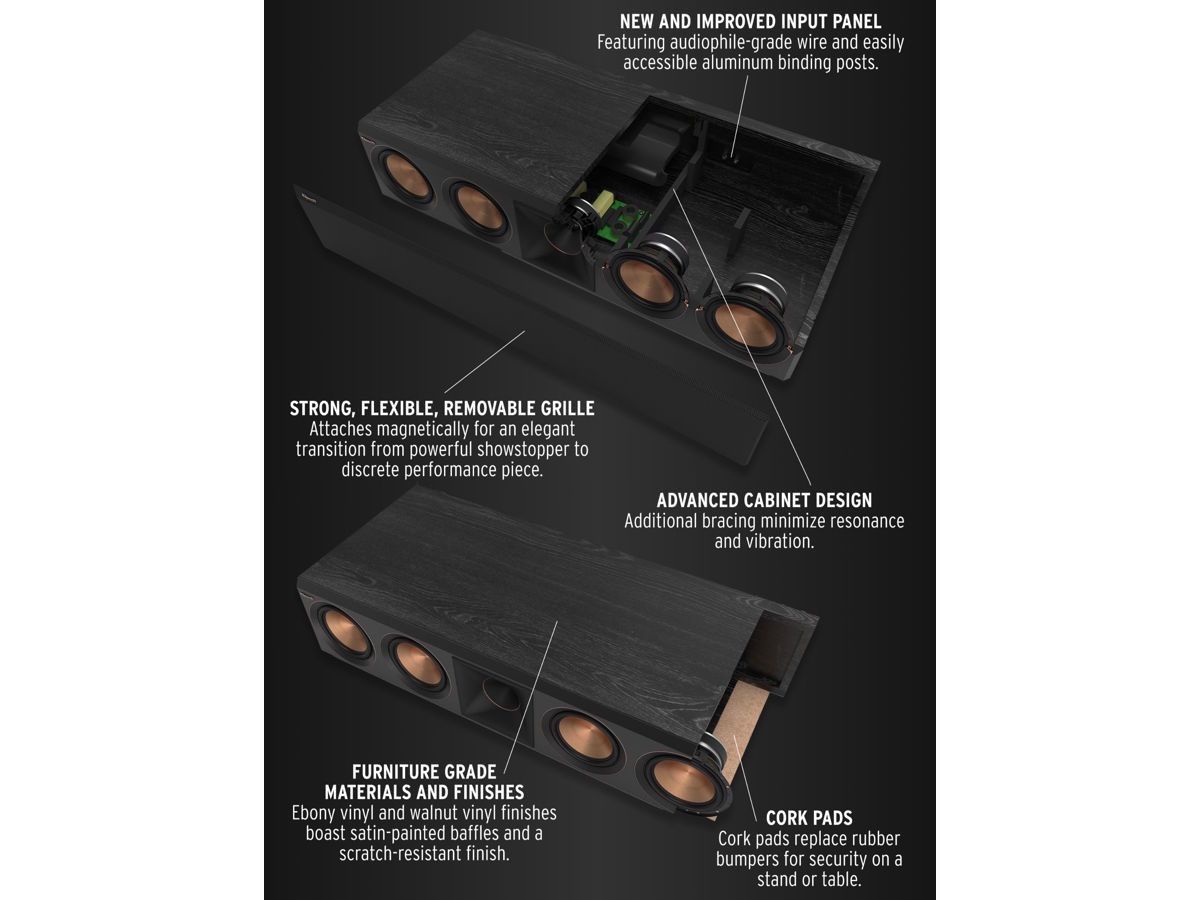 RP-504C II gồm 1 loa tweeter titanium 2.54cm và 4 loa mid/bass 13.3cm RP-504C II