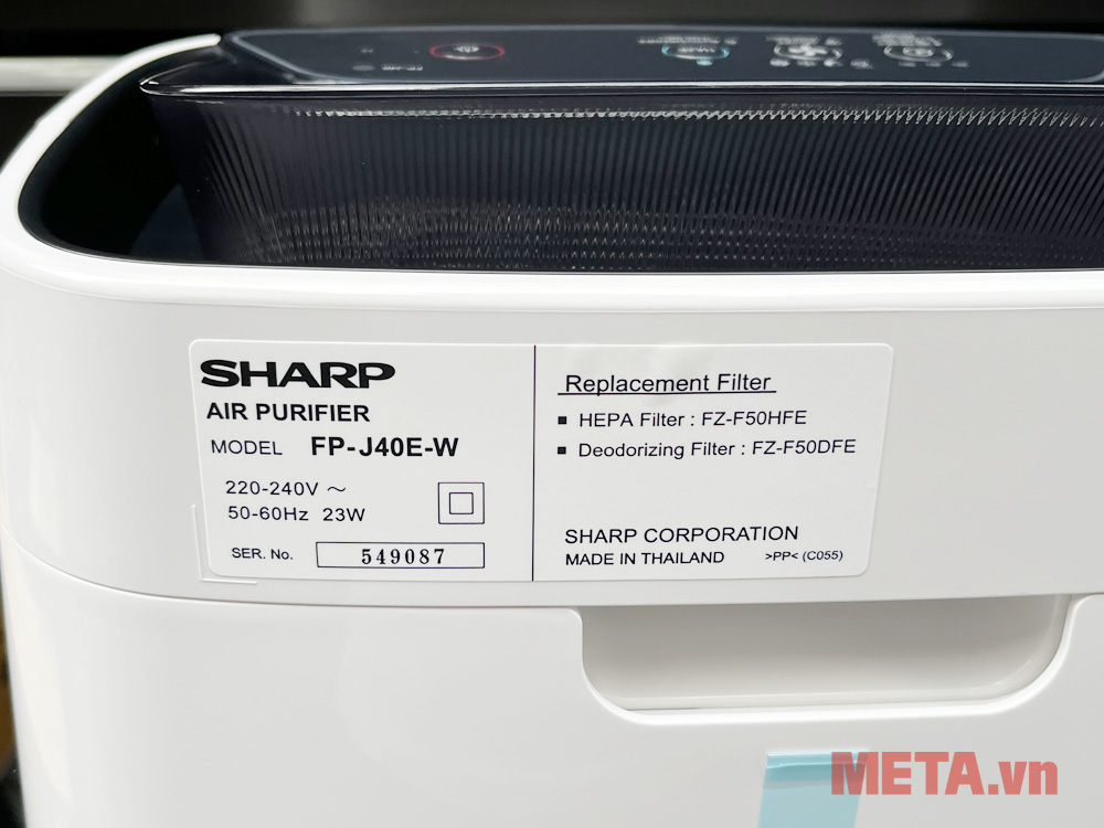 Máy lọc không khí Sharp FP-J40E-W