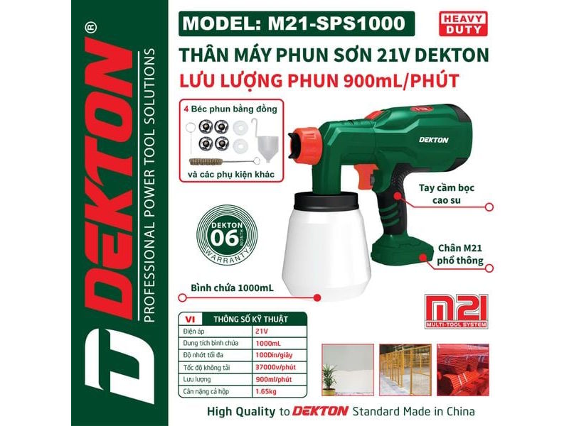Máy phun sơn dùng chân pin M21 Máy phun sơn
