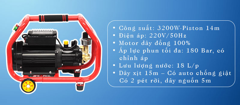 Máy xịt rửa dùng lõi dây đồng Máy xịt rửa