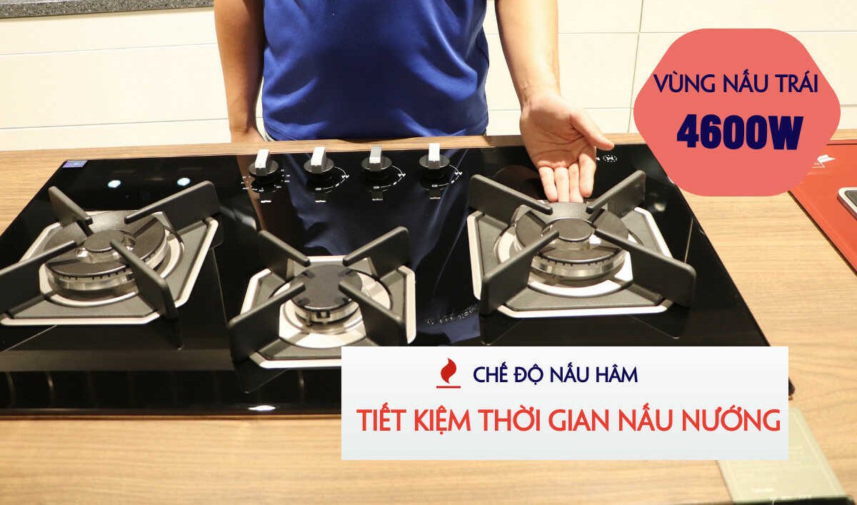 Bếp gas âm có chế độ nấu hầm Bếp gas âm