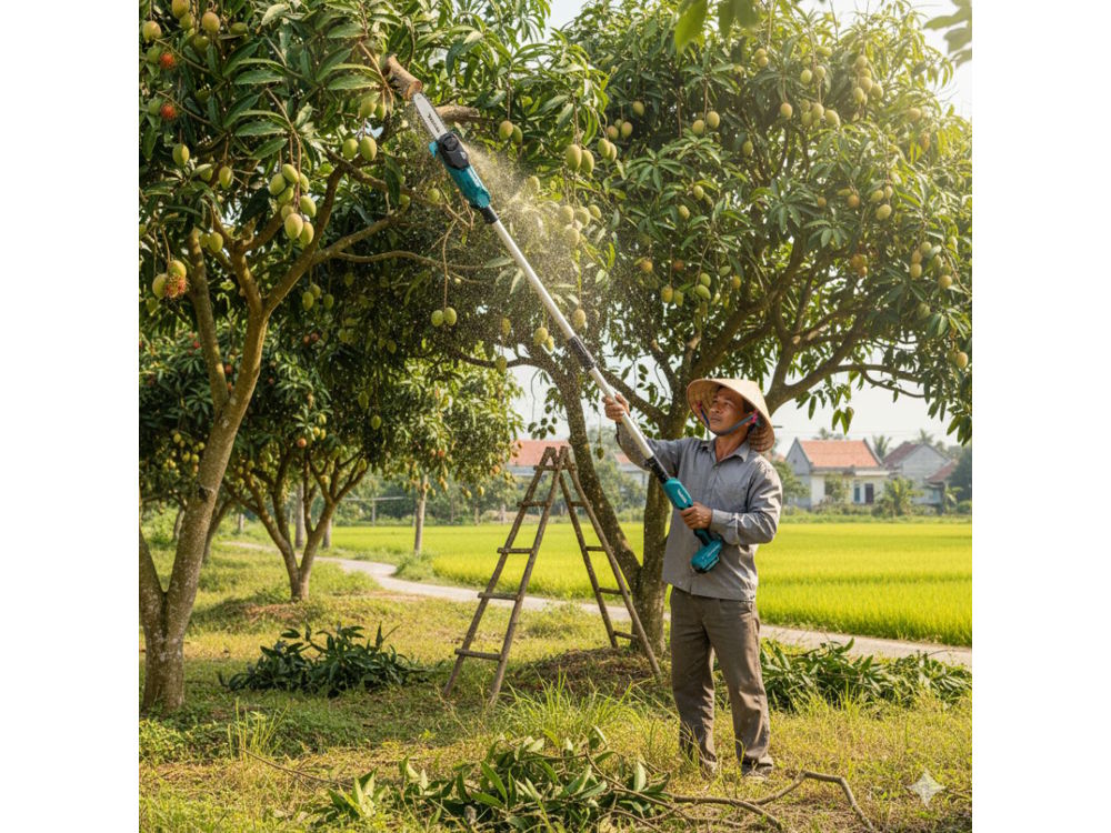 Máy cưa cành trên cao Makita dùng cho vườn cây ăn trái Máy cưa cành trên cao Makita