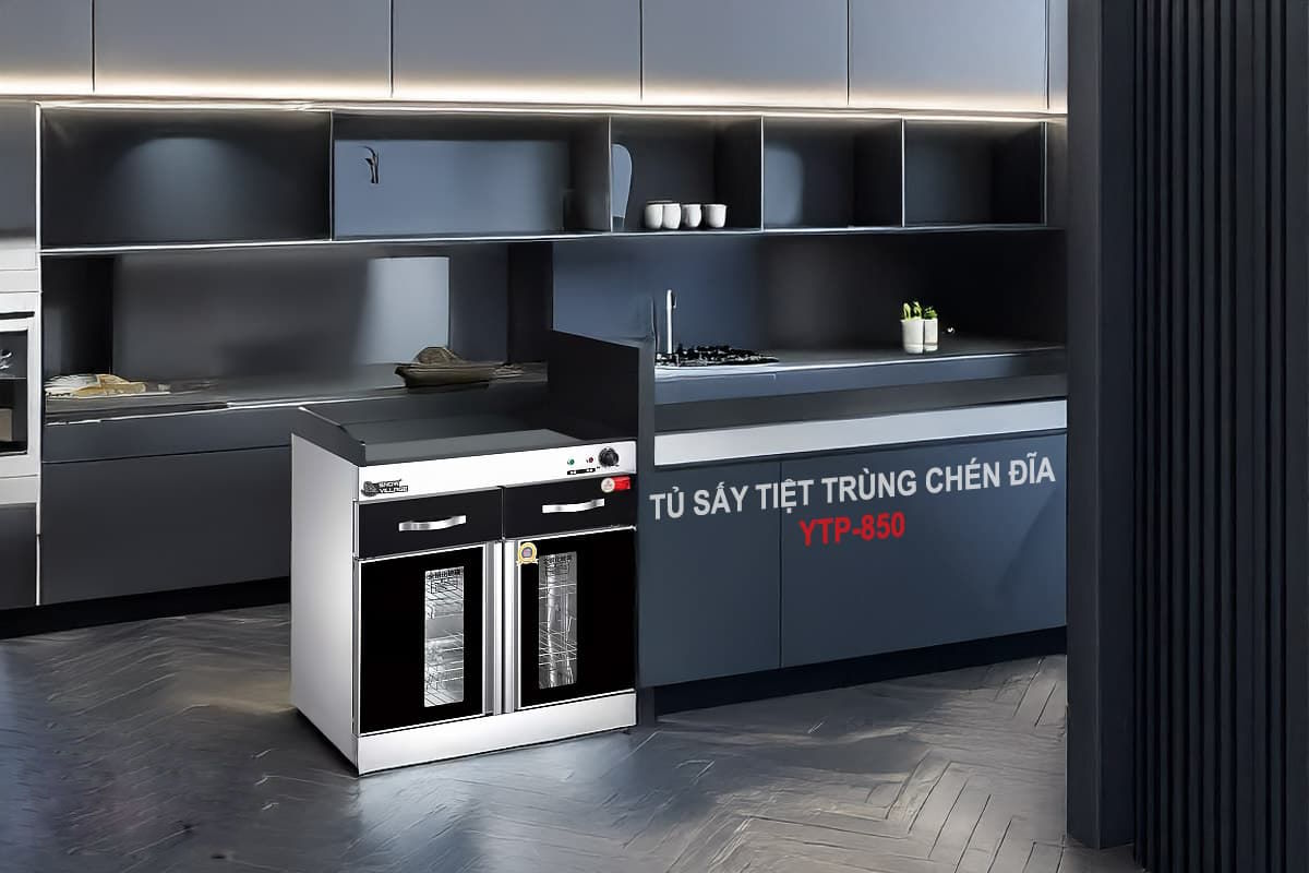 Thiết kế sang trọng – Tối ưu thẩm mỹ cho không gian bếp Tủ sấy bát đĩa Snow Village YTP-850