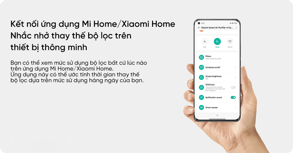 Kết nối ứng dụng Mi Home/Xiaomi Home – Theo dõi tiện lợi Xiaomi 4 Compact BHR5861GL