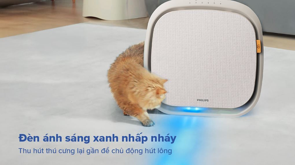 Đèn thu hút thú cưng – Chủ động gom và hút lông rụng Máy lọc Philips AC3360/11 (104m2)