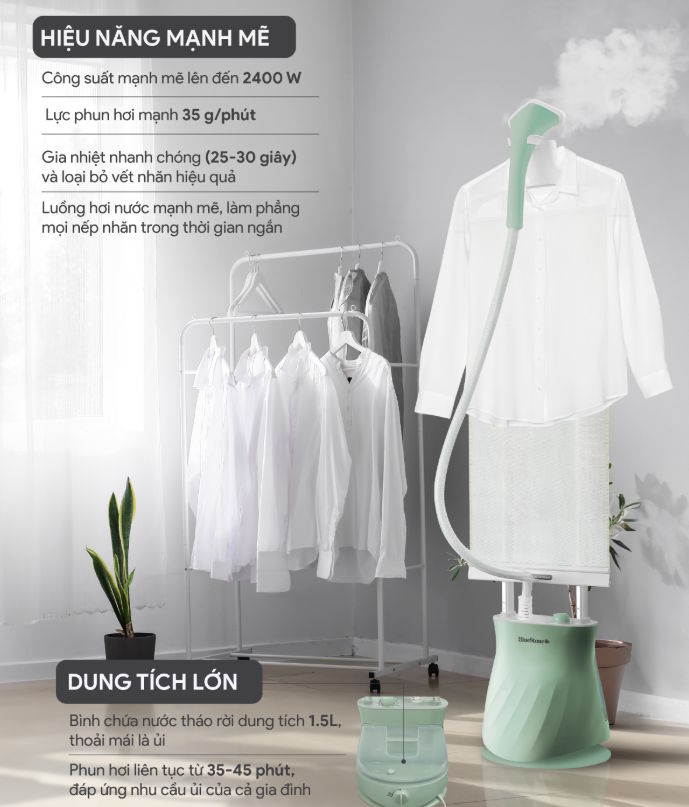 Bàn ủi BlueStone phun hơi rất mạnh Bàn ủi BlueStone